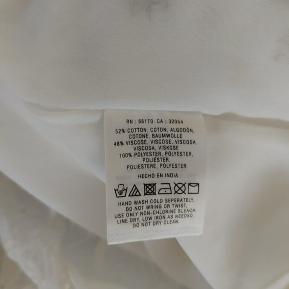 NWT Anthropologie Leifnotes Eyelet Embroidered Hand Beaded Assymetric Dress. 2 - Picture 10 of 11